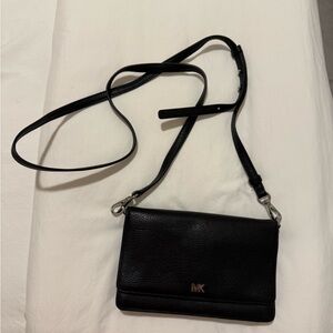 Michael Kors Black Pebbled Leather Crossbody Bag